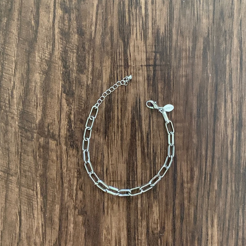 Express men’s silver link bracelet